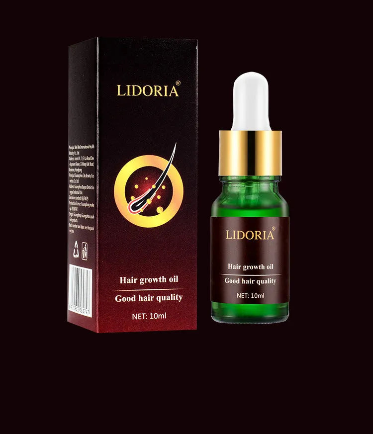 10ml bottle of Polygonum multiflorum and ginger hair oil for scalp and strand care