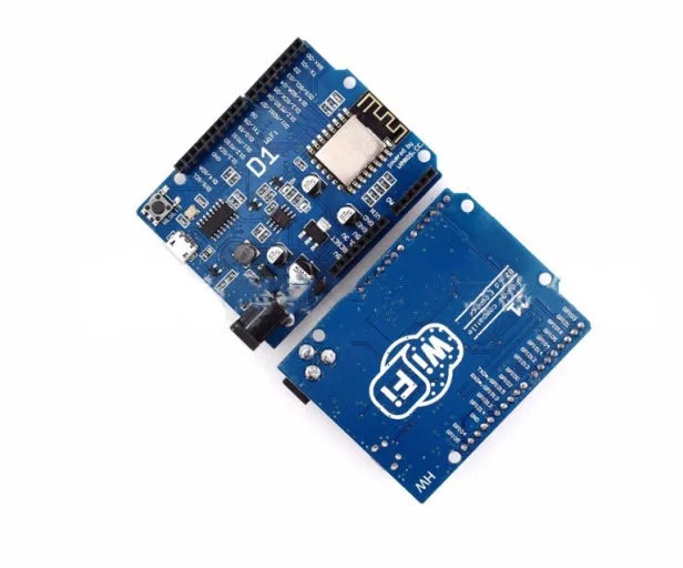 Black ESP-8266EX WIFI development board with Arduino compatibility and multiple connection pins