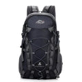 Green polyester outdoor backpack with 20-35L capacity for running hiking camping cycling activities