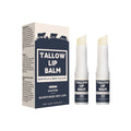 Two pieces of light grain soft beef fat lip balm for universal dry skin care