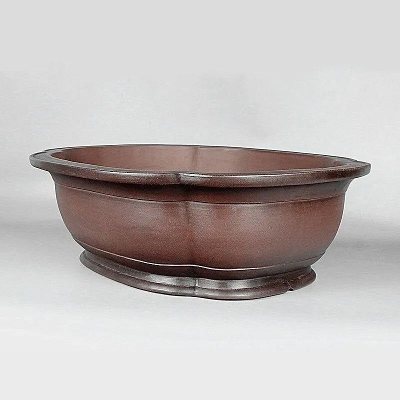 Handmade antique crabapple-shaped purple clay flowerpot large size 74x61x23cm