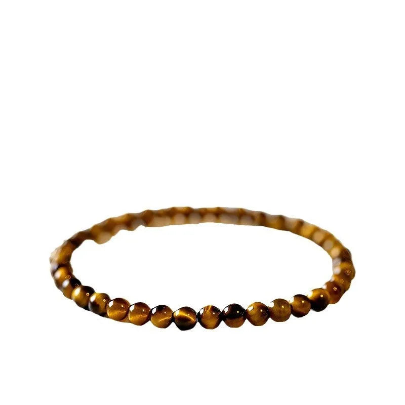 New Chinese style Tigereye bracelet with manual round geometric beads in 4mm, 6mm, or 8mm sizes