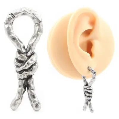 Creative Bends And Hitches 4mm copper earrings with retro bending shape for cartilage piercing