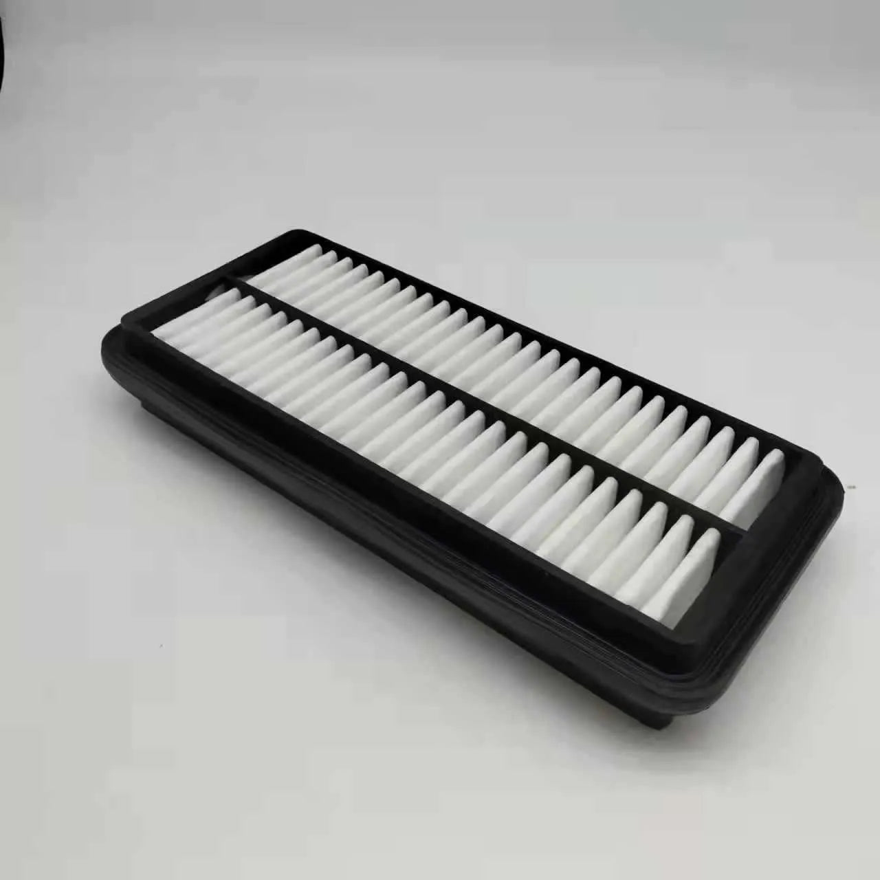 Car air filter with 256x113x40mm dimensions and black filter media for modern vehicles