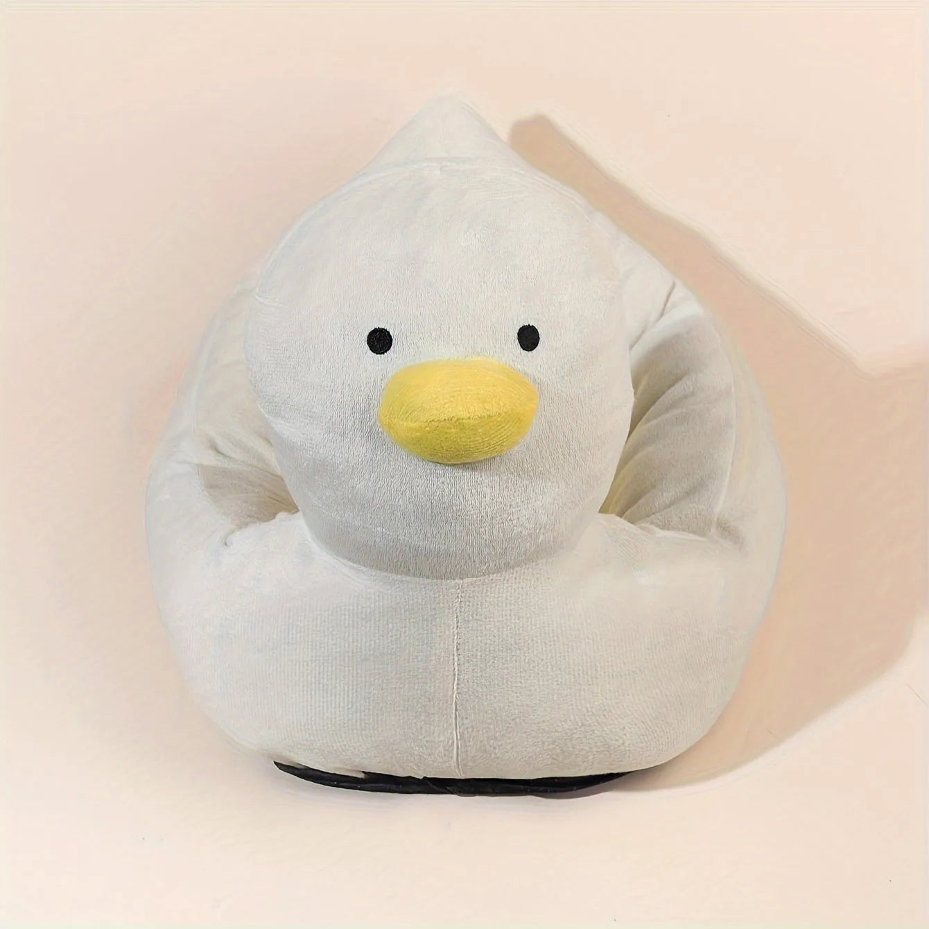 Blue duck shape fluffy pet bed for small dogs and cats with raised edges