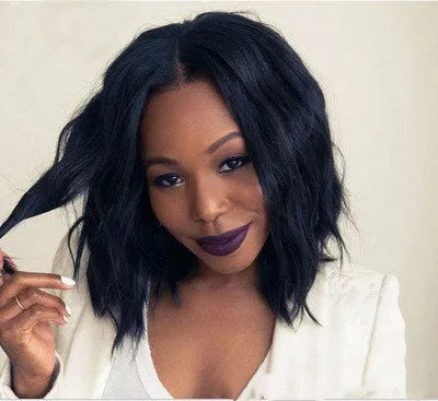 African short curly headgear wig in Black or Light Brown, adjustable elastic for 52-58 cm head circumference, matt high temperature wire.