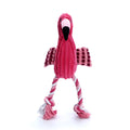 Pink animal-shaped corduroy squeaky dog toy measuring 20cm for small and large dogs
