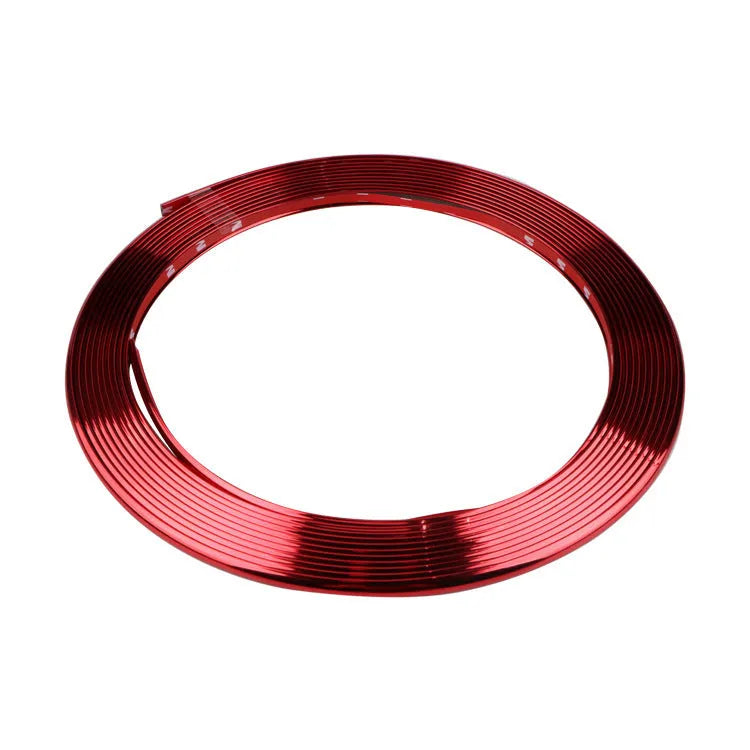 Electroplated purple PVC wheel hub trim sticker on 8 metre roll for vehicle decoration