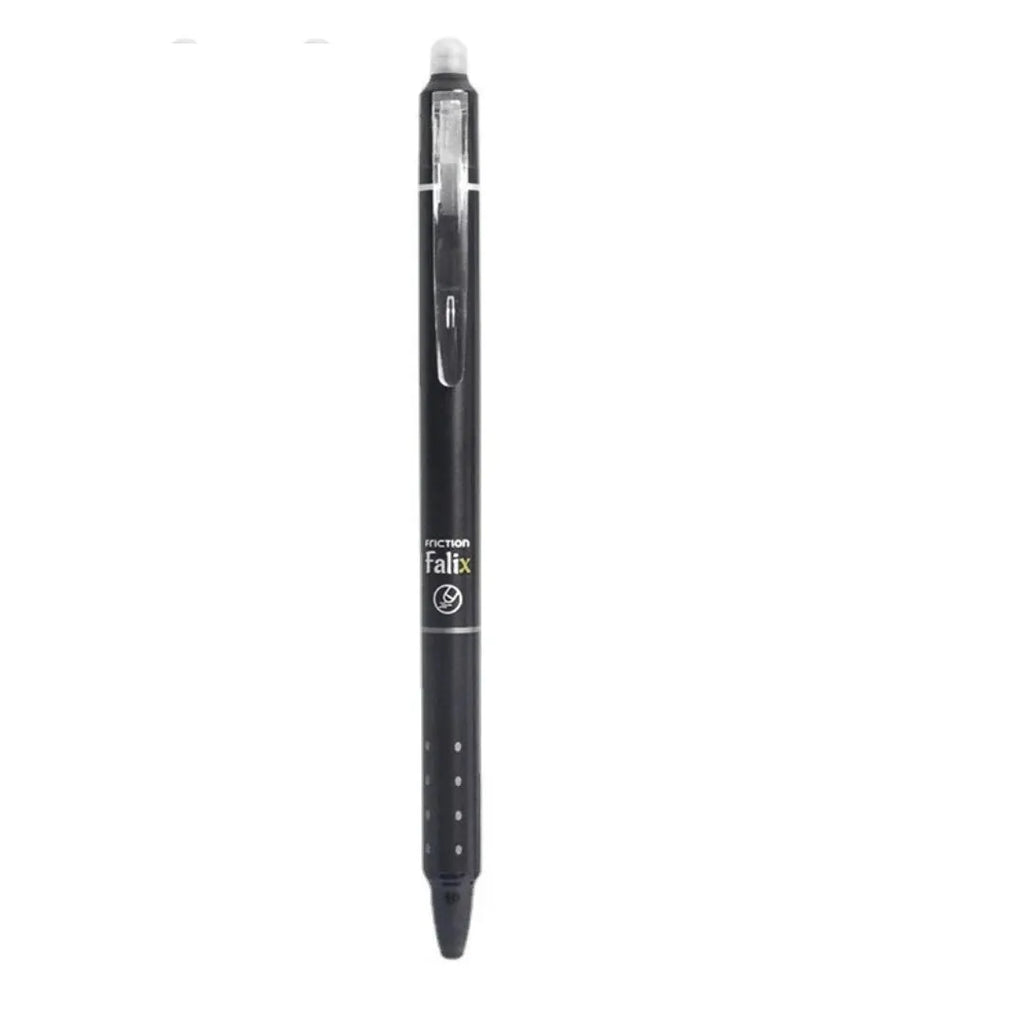 Blue and black erasable gel pen with 0.5mm stainless steel nib and plastic shell for students