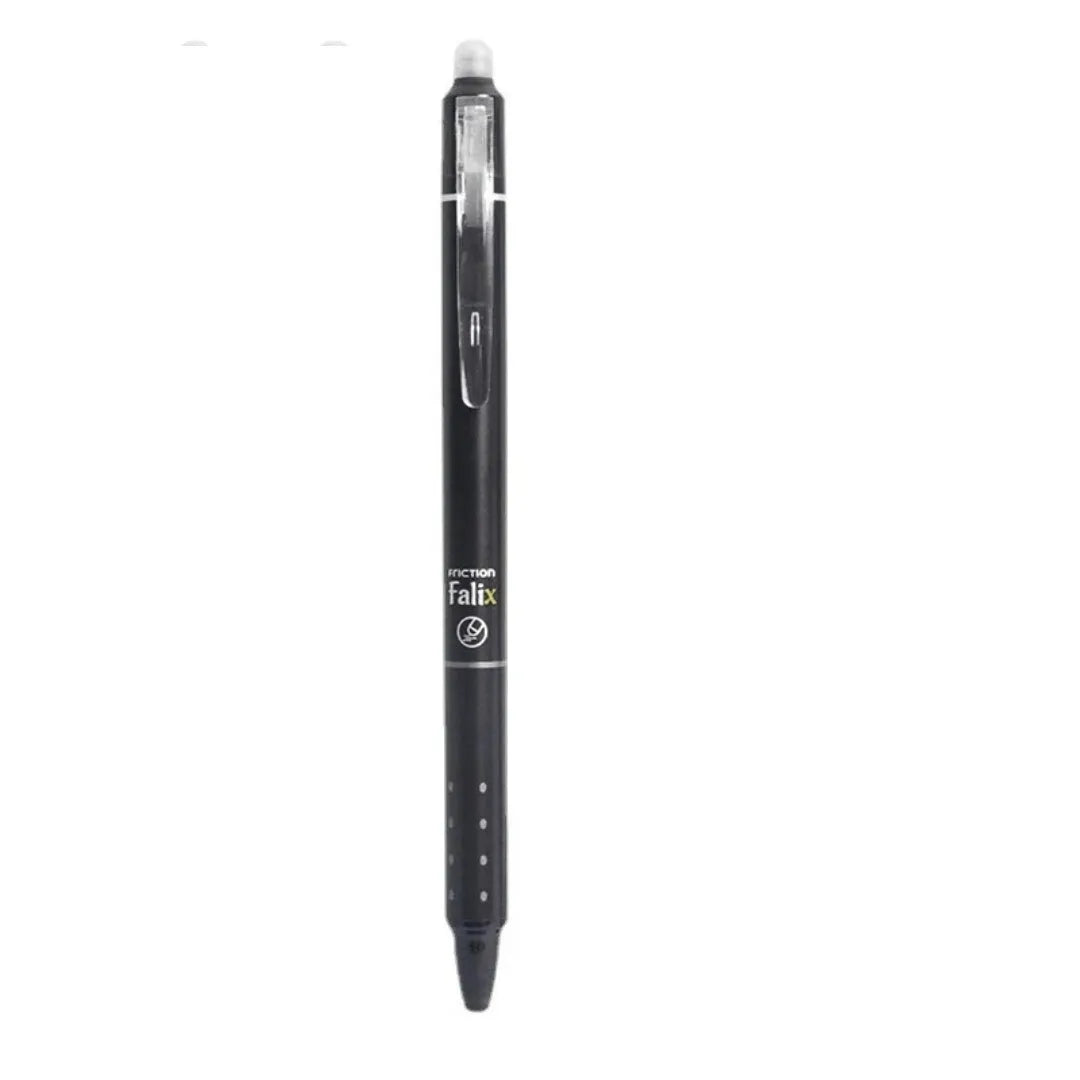 Blue and black erasable gel pen with 0.5mm stainless steel nib and plastic shell for students