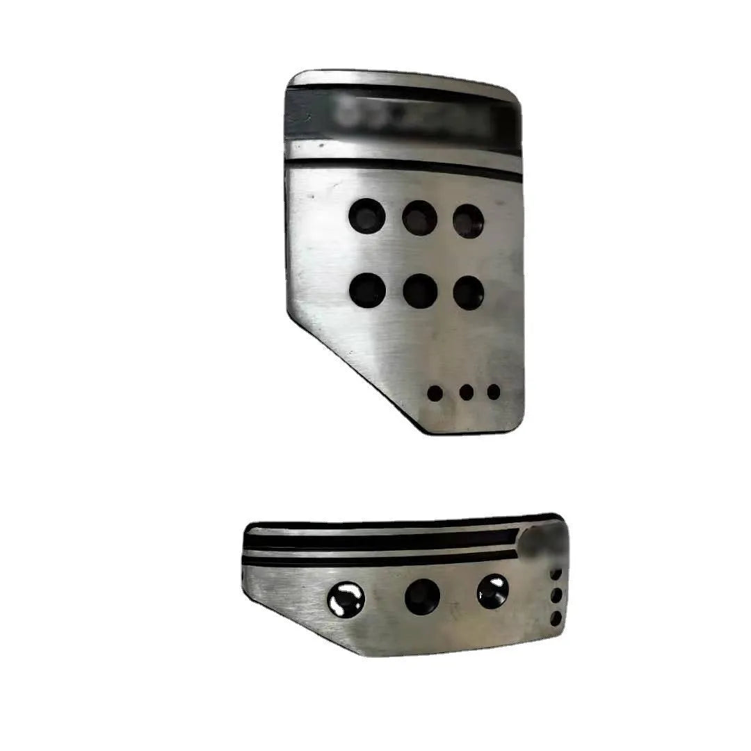 Three aluminium alloy car pedals for manual transmission with screws and nuts