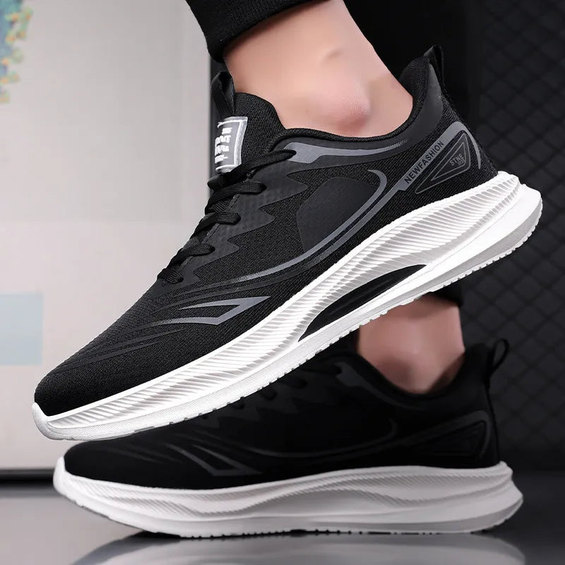 Men's lightweight mesh casual shoes in various colours with rubber soles