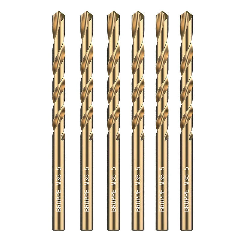 Stainless steel straight shank drill bits in sizes 1mm to 10mm for metal, iron and aluminium