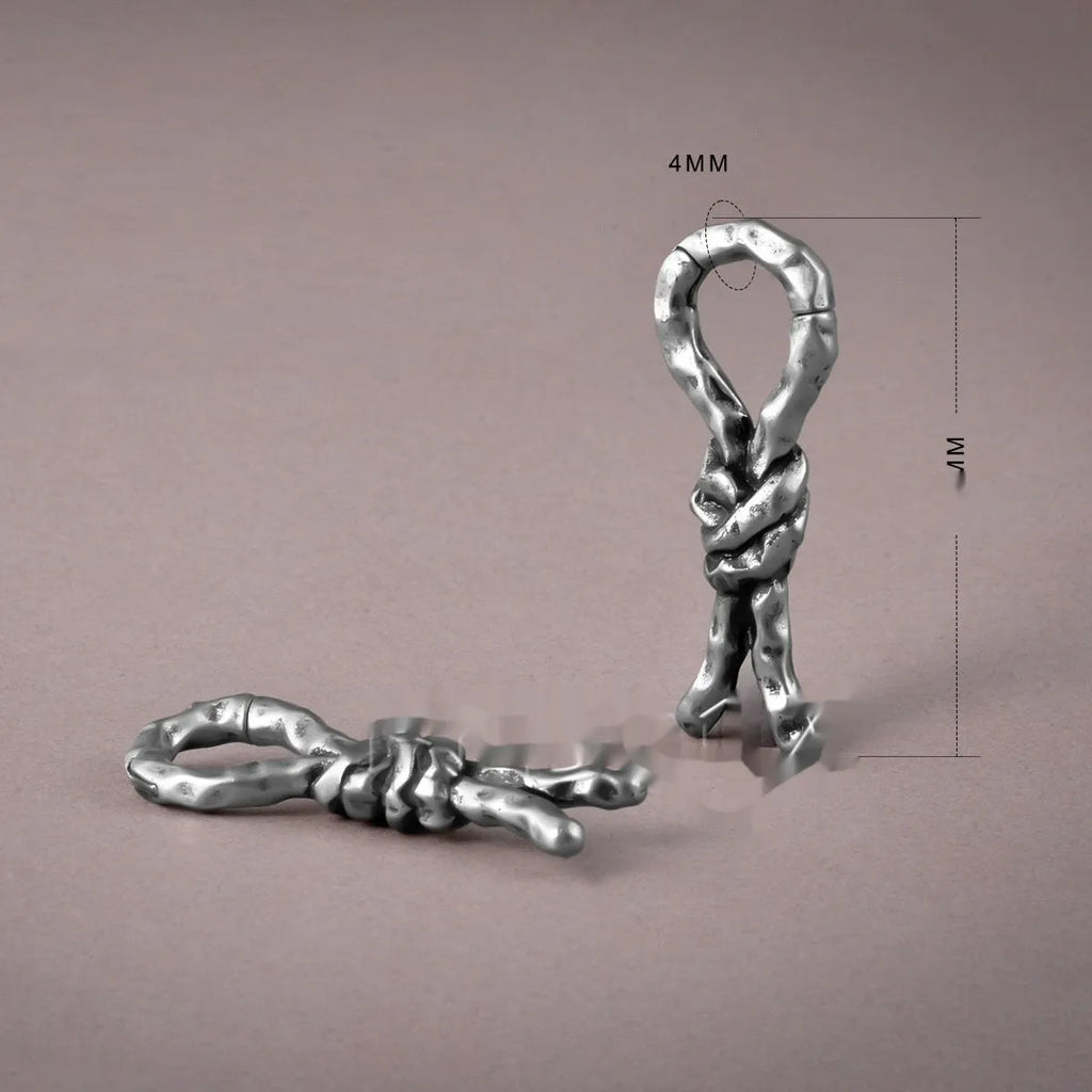 Creative Bends And Hitches 4mm copper earrings with retro bending shape for cartilage piercing