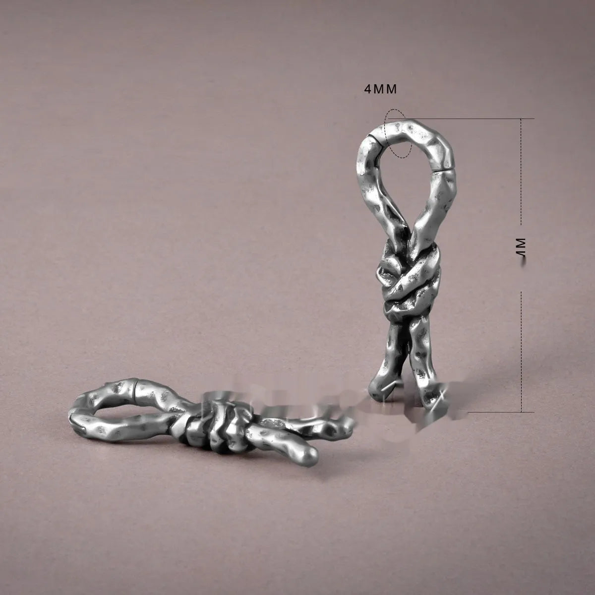 Creative Bends And Hitches 4mm copper earrings with retro bending shape for cartilage piercing