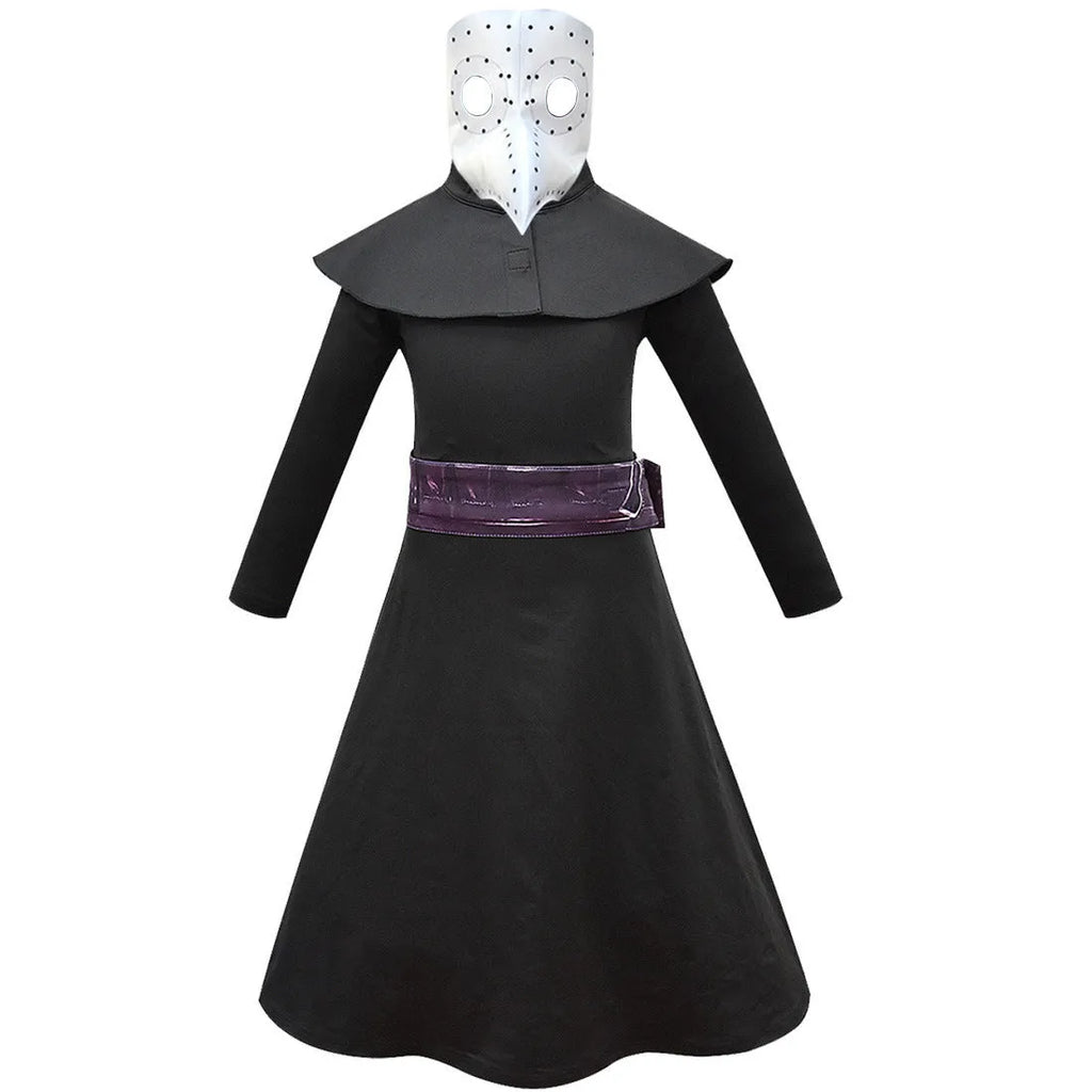 Boys Halloween costume set in polyester, Class A safety, available in 120cm to 160cm and multiple colours.