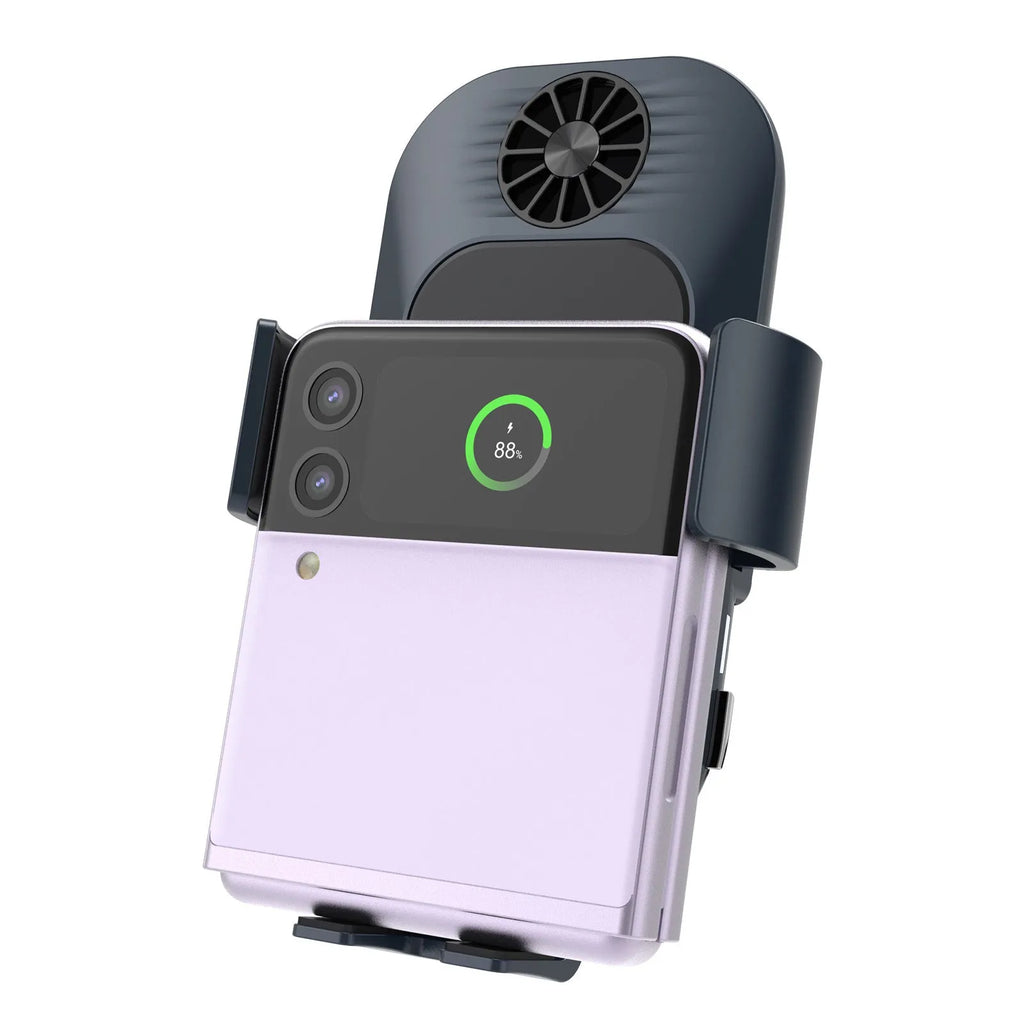 C35 colour car wireless charger phone holder mounted on air vent with Type-C cable