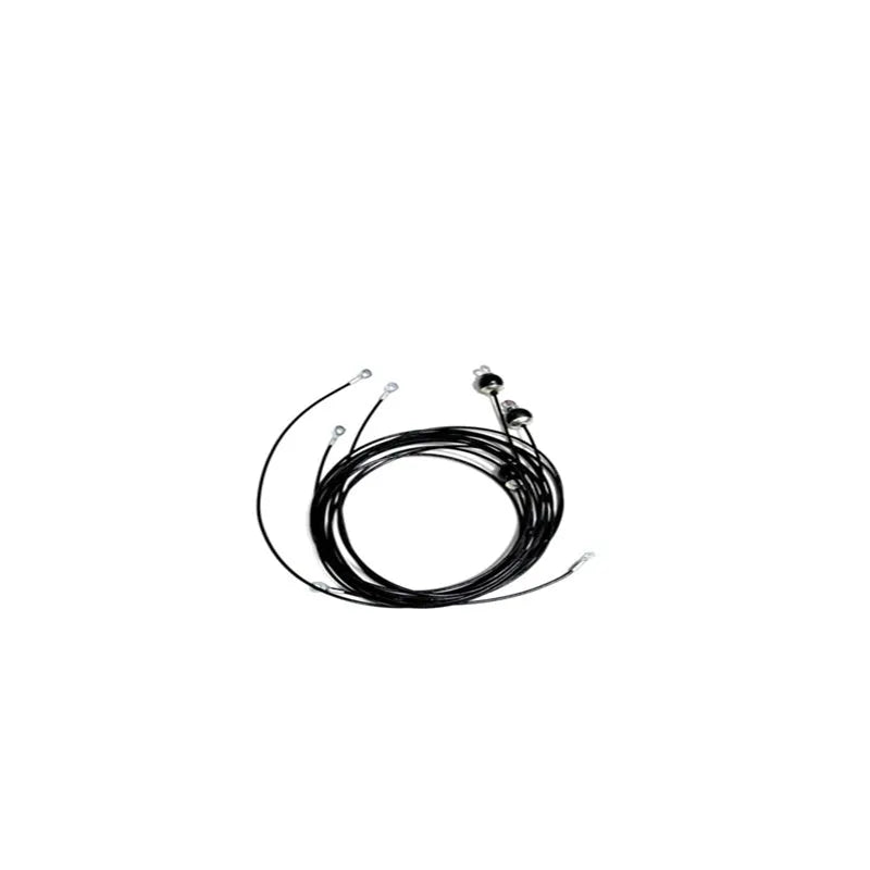 Black 4.8mm 7x19 steel wire rope, 1 metre length, for strength training equipment cable replacement