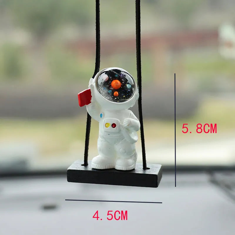 Resin cartoon astronaut car pendant decoration showing various astronaut character designs