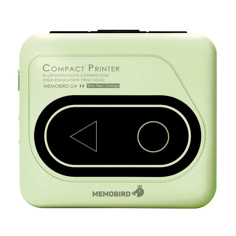 Avocado green Bluetooth mini thermal printer for mobile phone photos and text printing