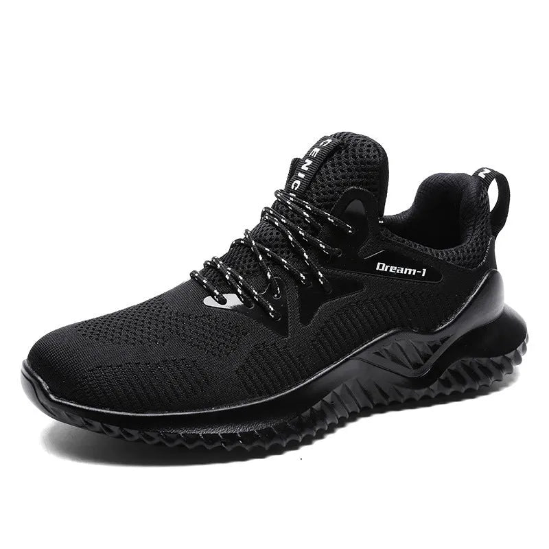 Adult unisex low-top running shoes with breathable mesh upper and front strap closure in multiple colour options