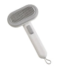 Large pet grooming comb with one-click float detangler in light green, pink, or light grey for cat and dog hair removal