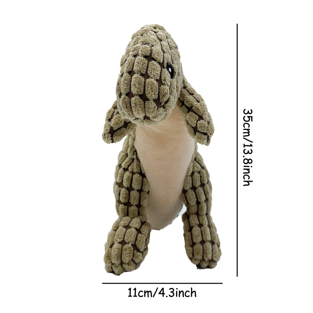 Sound-producing dog toy for biting resistance in grey, green, and orange colour options