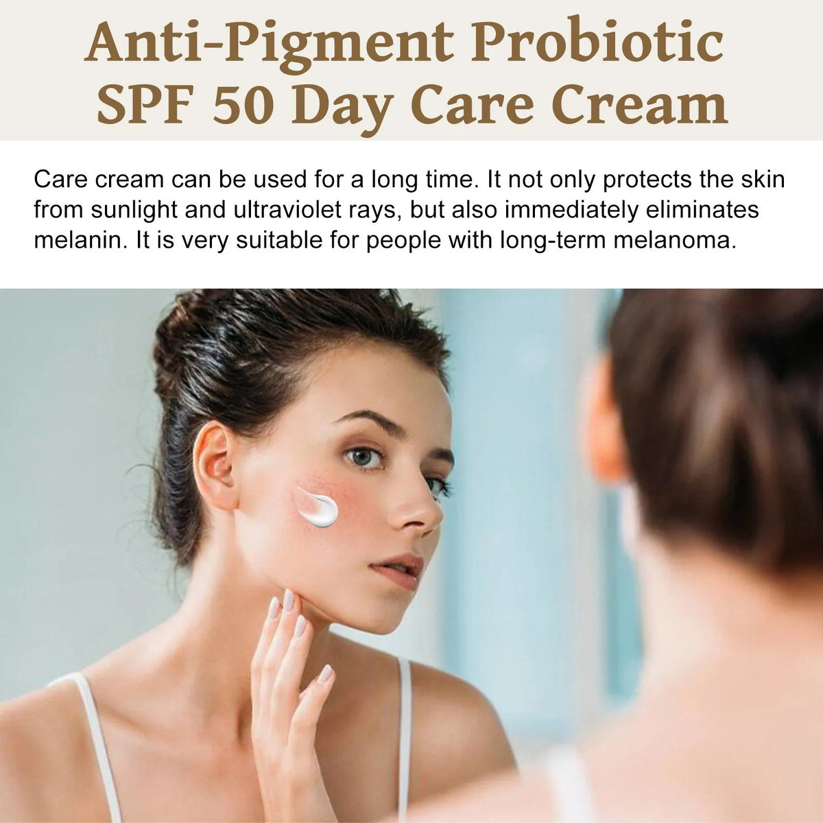 Probiotics protective cream container with 50g net content showing cream colour and texture