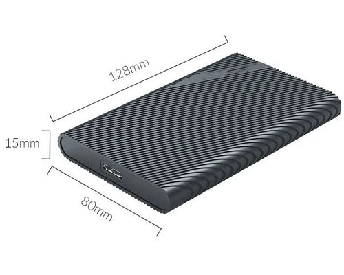 2521U3 black ABS plastic 2.5-inch USB 3.0 external hard drive enclosure with data cable