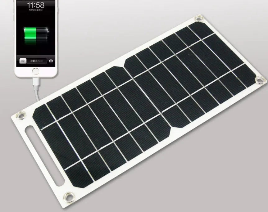 Semi-flexible monocrystalline solar panel 5V 6W with PET packaging and integrated voltage regulator