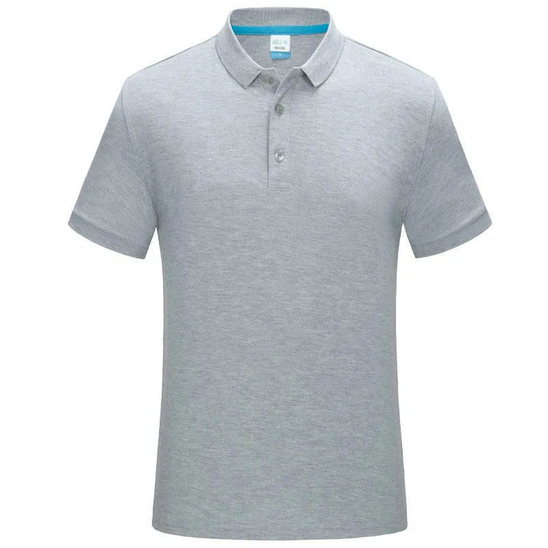 Short sleeve lapel advertising shirt in combed cotton, casual top with slit detail, available in 13 colours and sizes S to 4XL.