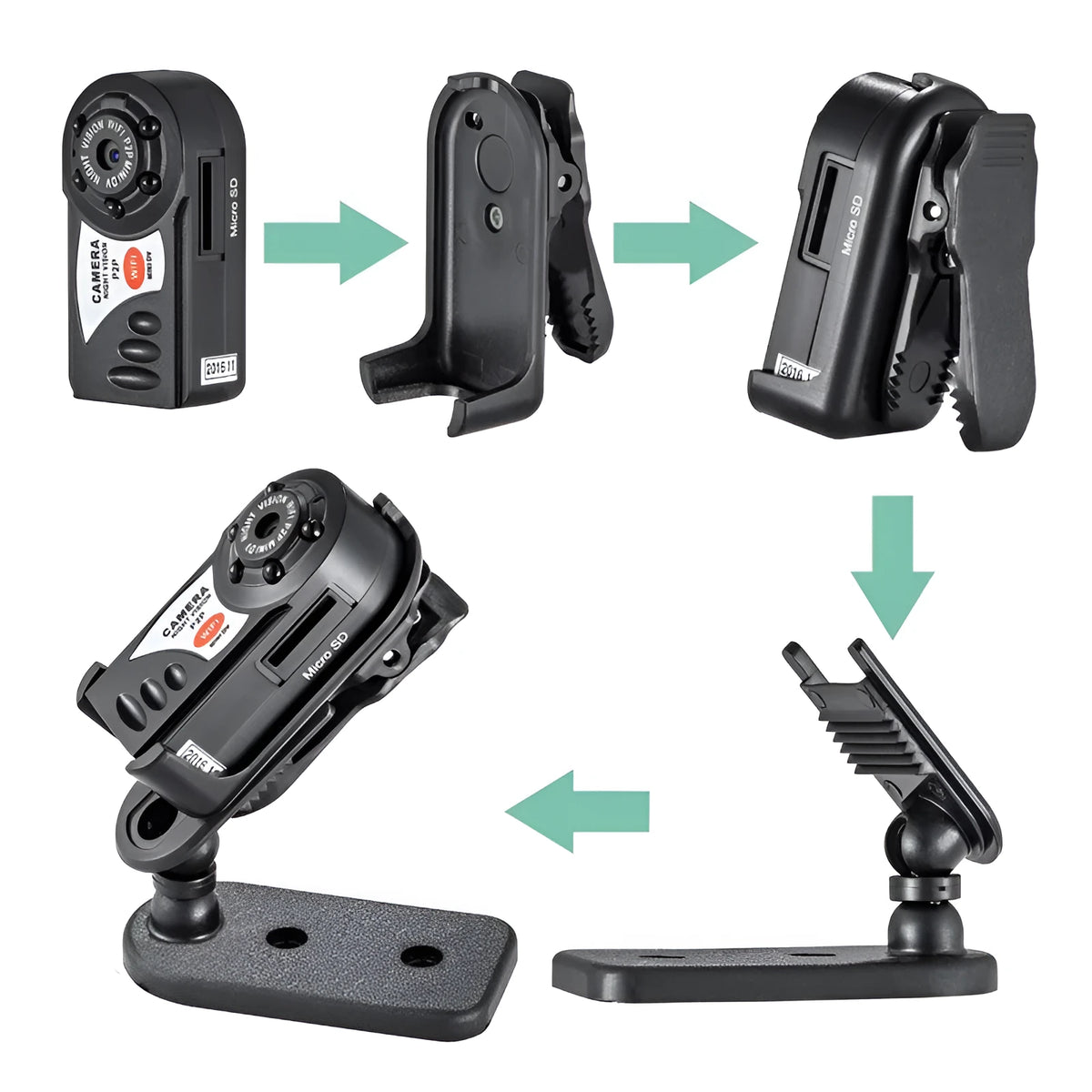 Black Wi-Fi remote network camera with 1.5-inch LCD screen and 16x optical zoom lens