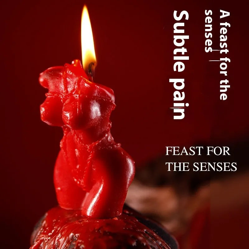Low temperature soy wax massage candle for sensual play in Lilac Purple, Rose Red, or Spring Pink.