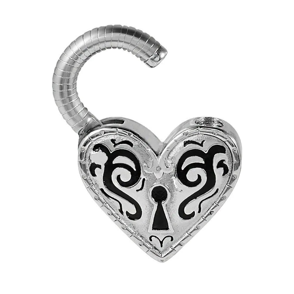 Single stainless steel heart-shaped stud earring for fresh piercings in gold colour.