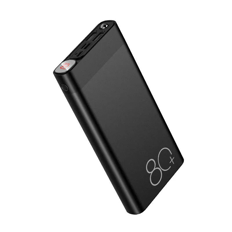 LCD digital display fast charging power bank with alloy shell, 161 x 80 x 22mm, available in five colours and two capacities