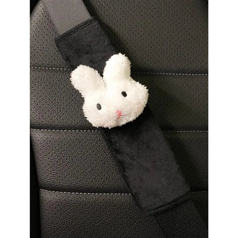 Creative cartoon plush car seat belt shoulder protector with cloud pattern, universal fit