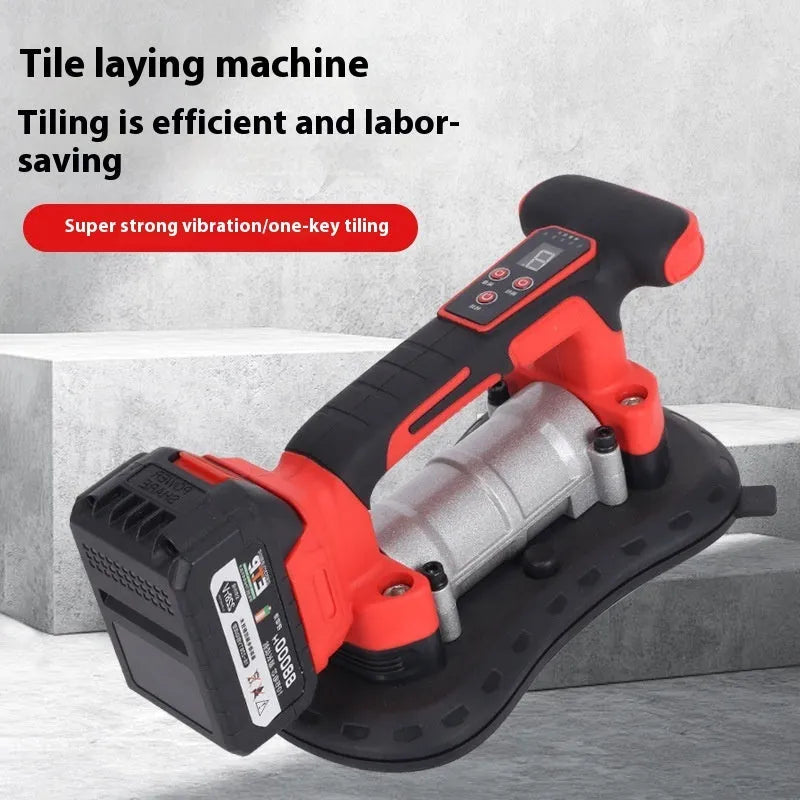21V tile laying machine with automatic pasting system for ceramic and porcelain tiles