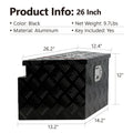 Black aluminium alloy 26-inch toolbox with T-casting box construction for professional tool storage