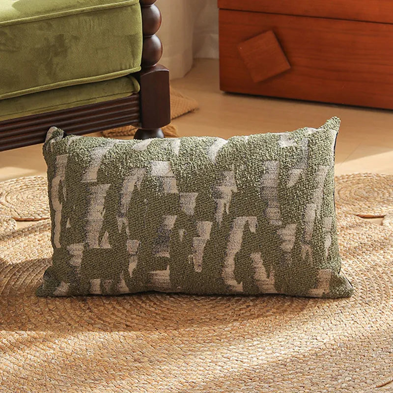 Yarn-dyed Jacquard cushion cover with detailed floral pattern in a 45x45cm square size.