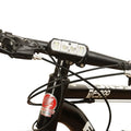 Black bicycle headlight with XPG-LED lamp beads, rechargeable battery, and wave induction functionality