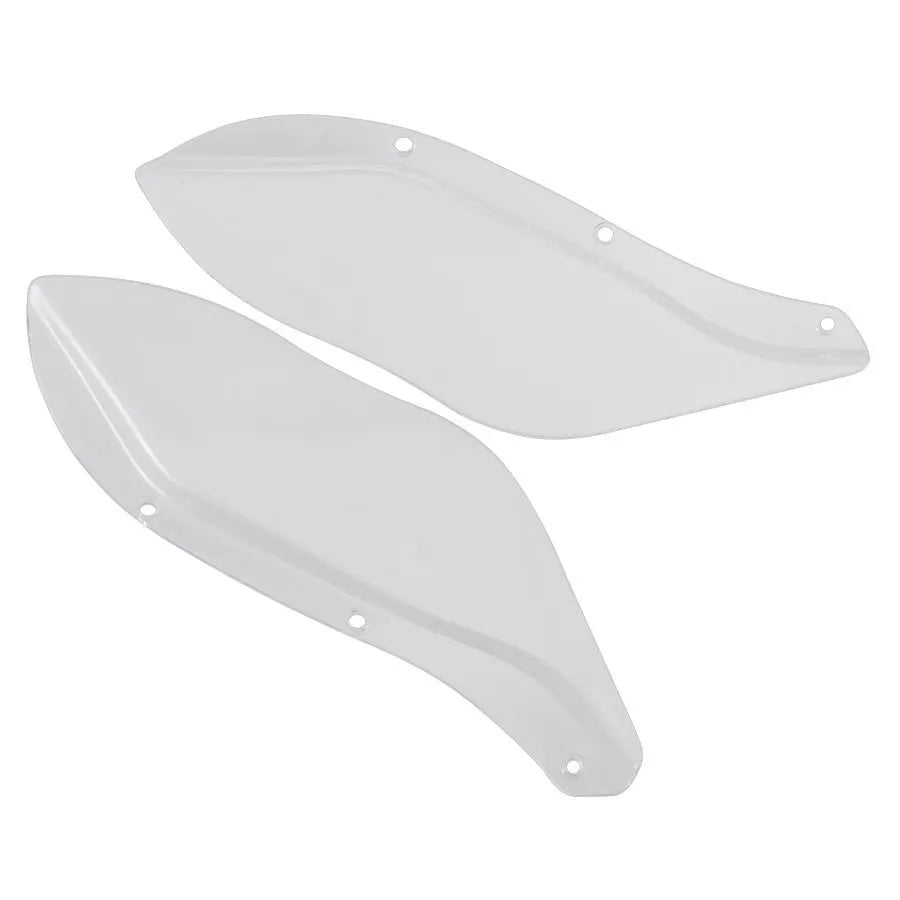 Black and transparent ABS side wing head covers for Harley-Davidson Touring models 1996-2013