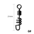 Fishing swivel connector 8-shaped split ring in copper or stainless steel with seven size options
