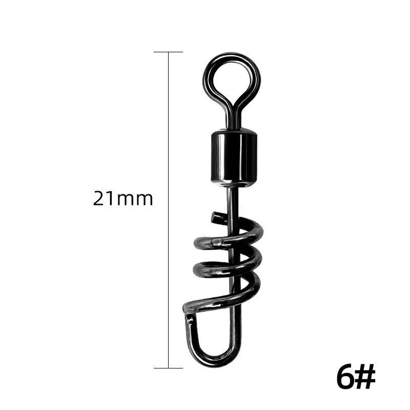 Fishing swivel connector 8-shaped split ring in copper or stainless steel with seven size options