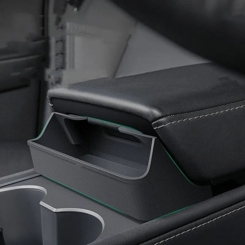 Black silicone glasses storage case for Tesla Model 3 and Model Y central armrest