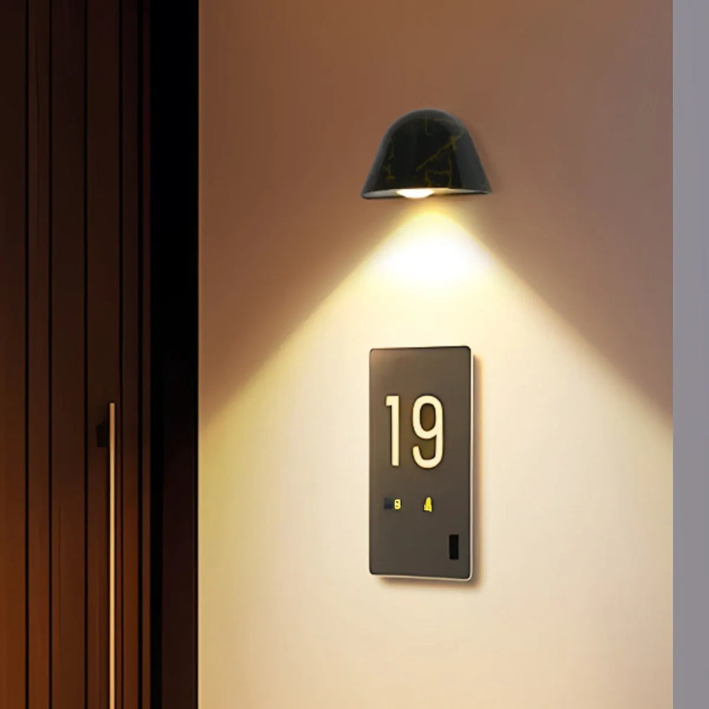 Outdoor Waterproof Wall Lamp with 5W LED, Aluminium Housing, IP65 Protection, 3000K-6000K Colour Temperature, in Black, Black Gold, Ceramic White, Spot White, or Platinum Colour for Exterior Wall Lighting