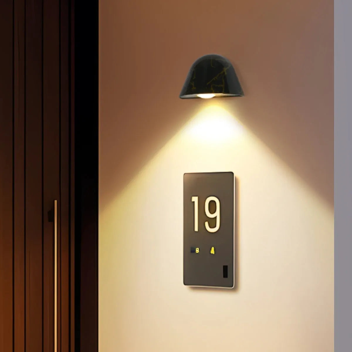 Outdoor Waterproof Wall Lamp with 5W LED, Aluminium Housing, IP65 Protection, 3000K-6000K Colour Temperature, in Black, Black Gold, Ceramic White, Spot White, or Platinum Colour for Exterior Wall Lighting