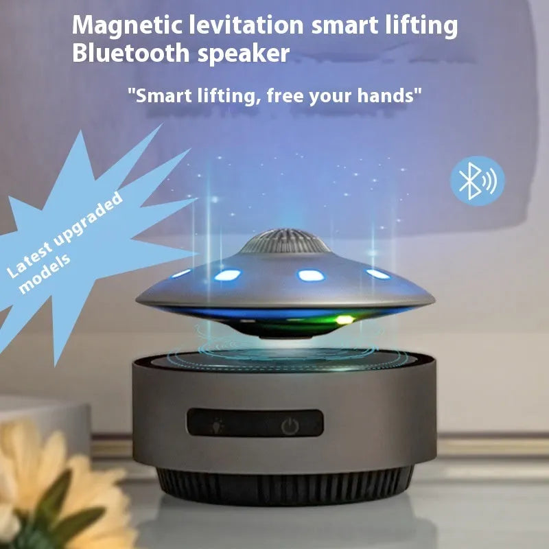 Automatic lifting magnetic levitation Bluetooth speaker with ABS plastic casing in Automatic Lifting Audio colour.