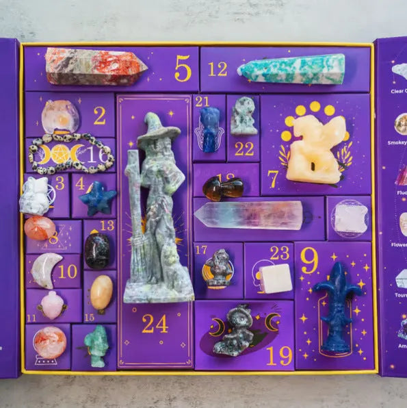 Purple Halloween crystal countdown gift box paper craft kit for children's emotional development