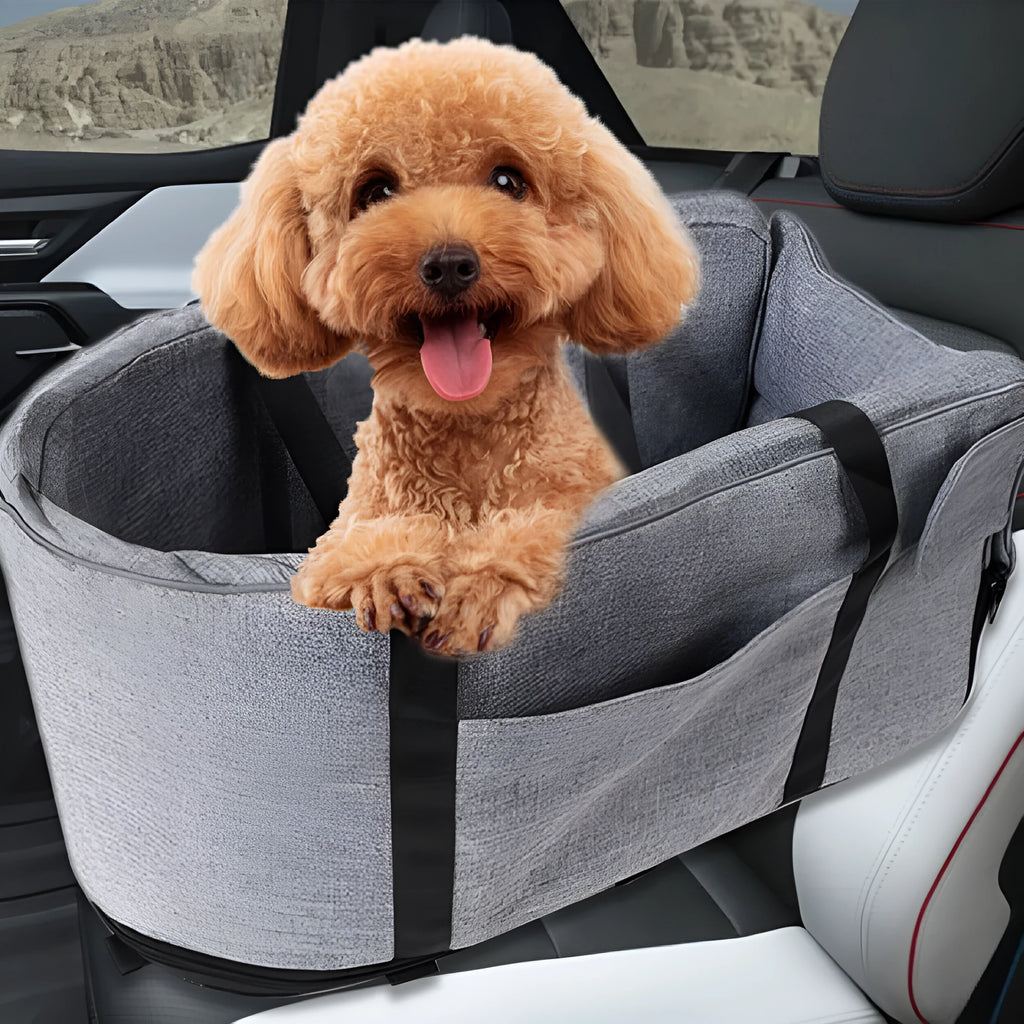 Blue outdoor cloth dog kennel with a removable roof, set up on grass.