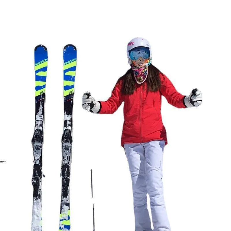 Hook and loop ski bandage with adjustable shoulder strap in multiple colour options